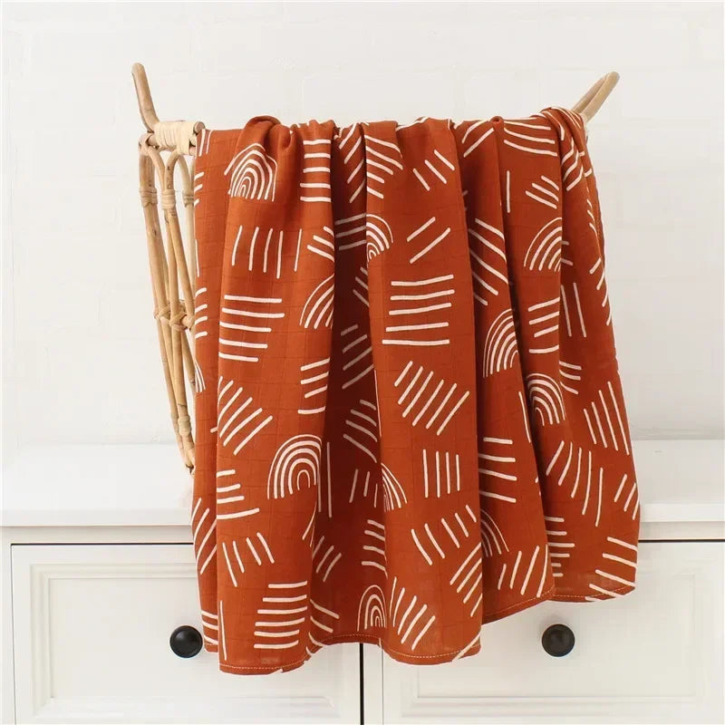 New Born Organic Bamboo Cotton Gauze Wrap Neutral Muti-use Swaddle Blanket Baby Blanket Baby Muslin Swaddle Blankets