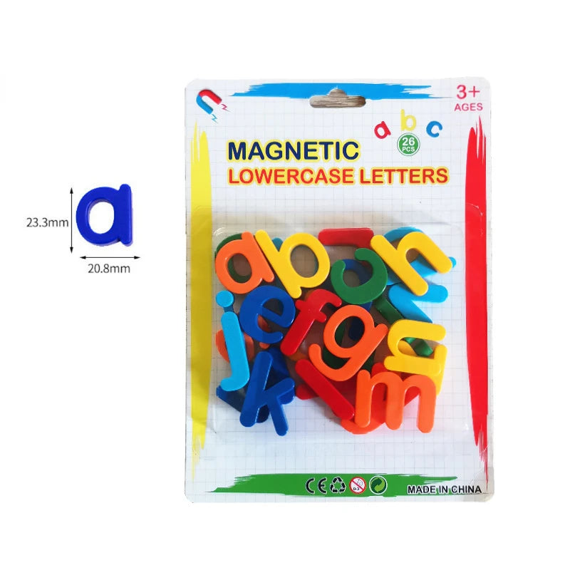 26pcs Magnetic Learning Alphabet Letters Plastic Refrigerator Stickers Toddlers Kids Learning Spelling Counting Educational Toys