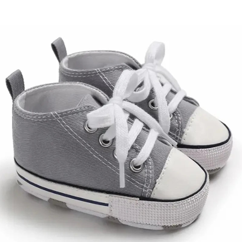 New Baby Shoes Boys Girls Classic Canvas Casual Sneakers Newborn First Walker Toddler Soft Sole Non-Slip Walking Shoes D2486