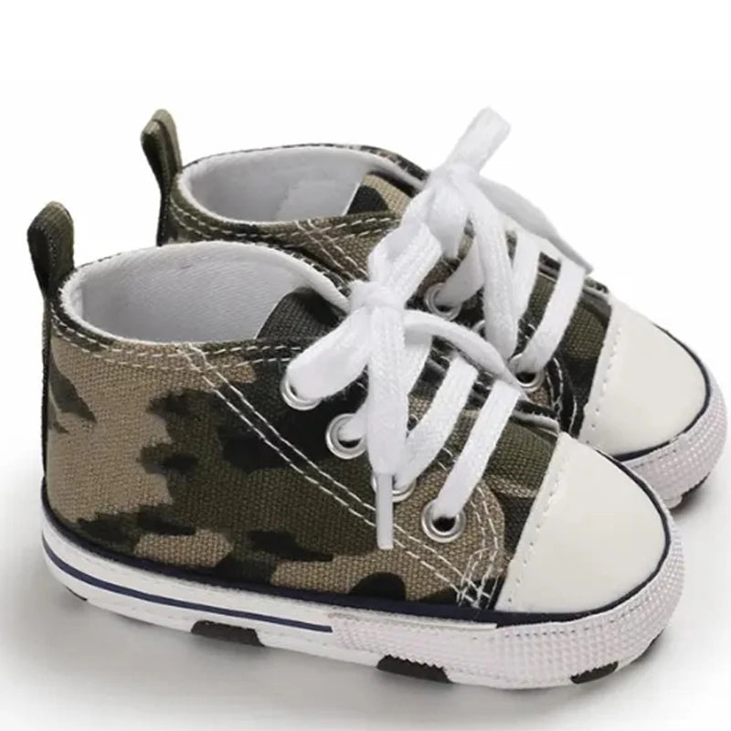 New Baby Shoes Boys Girls Classic Canvas Casual Sneakers Newborn First Walker Toddler Soft Sole Non-Slip Walking Shoes D2486