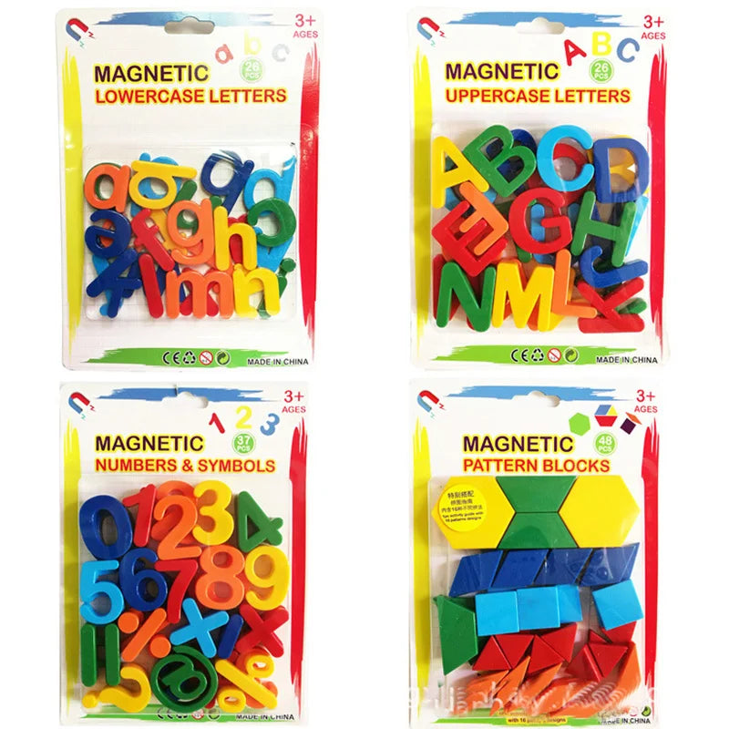 26pcs Magnetic Learning Alphabet Letters Plastic Refrigerator Stickers Toddlers Kids Learning Spelling Counting Educational Toys