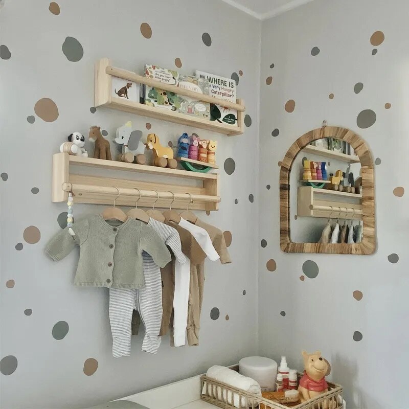 Boho Colorful Polka Dots Children Wall Stickers Removable Nursery Wall