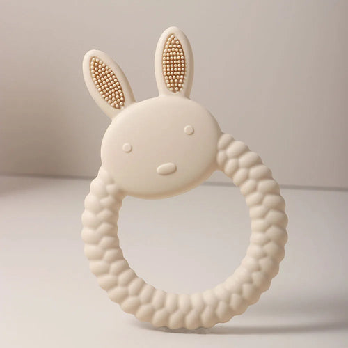 Cute Baby Rabbit Baby Toy Food Grade Safe Silicone Toothbrush Teether