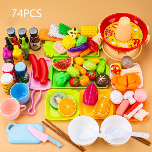 Kids Pretend Play Kitchen Toys Simulation Food Barbecue Cooking Toys