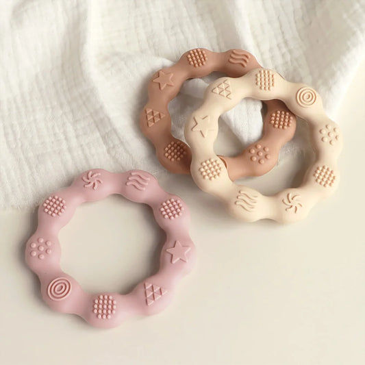 Soft silicone Baby hand Teether infant sensory chew teething