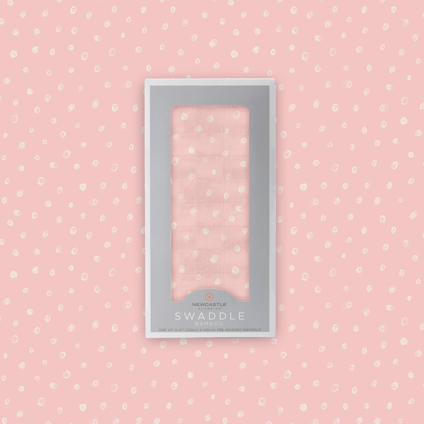 Pink Pearl Polka Dot Bamboo Swaddle