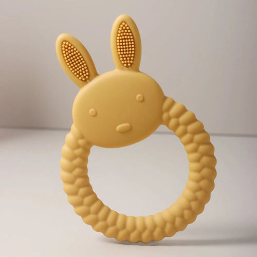 Cute Baby Rabbit Baby Toy Food Grade Safe Silicone Toothbrush Teether