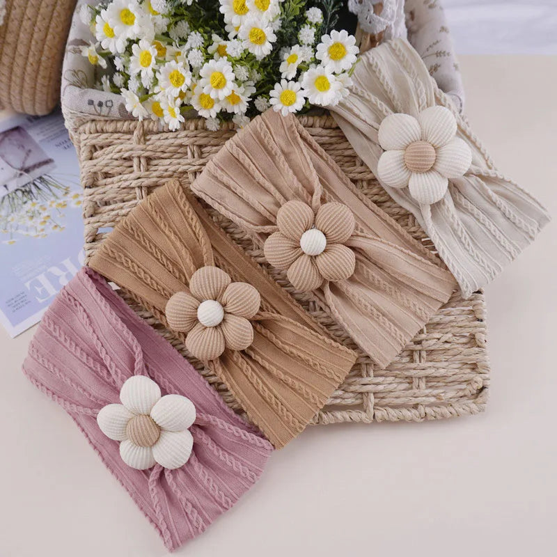 Cute Baby Headbands Flower Floral Elastic Soft Newborn Headbands For