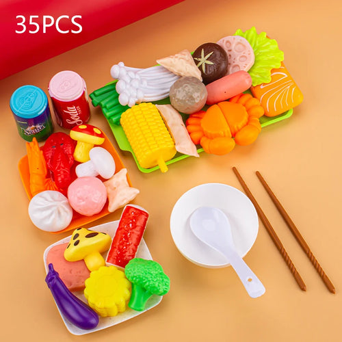 Kids Pretend Play Kitchen Toys Simulation Food Barbecue Cooking Toys