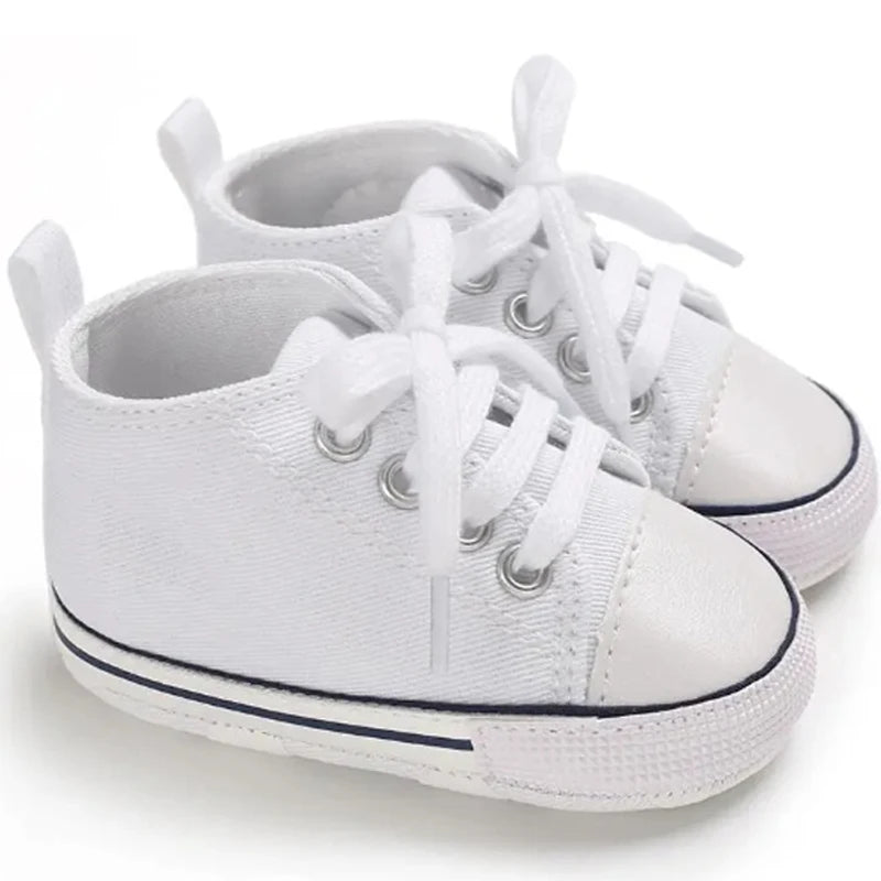 New Baby Shoes Boys Girls Classic Canvas Casual Sneakers Newborn First Walker Toddler Soft Sole Non-Slip Walking Shoes D2486