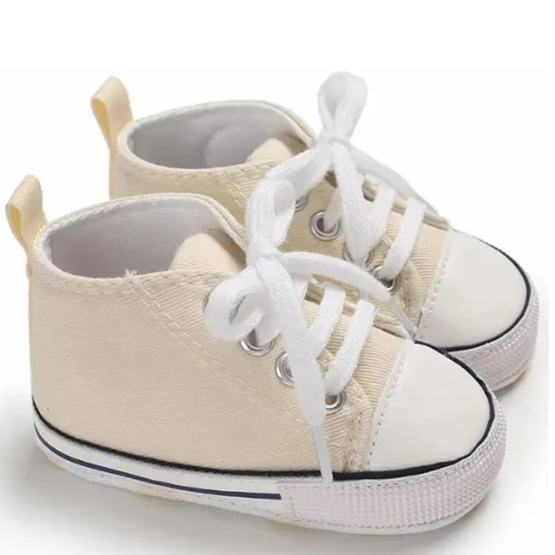 New Baby Shoes Boys Girls Classic Canvas Casual Sneakers Newborn First Walker Toddler Soft Sole Non-Slip Walking Shoes D2486