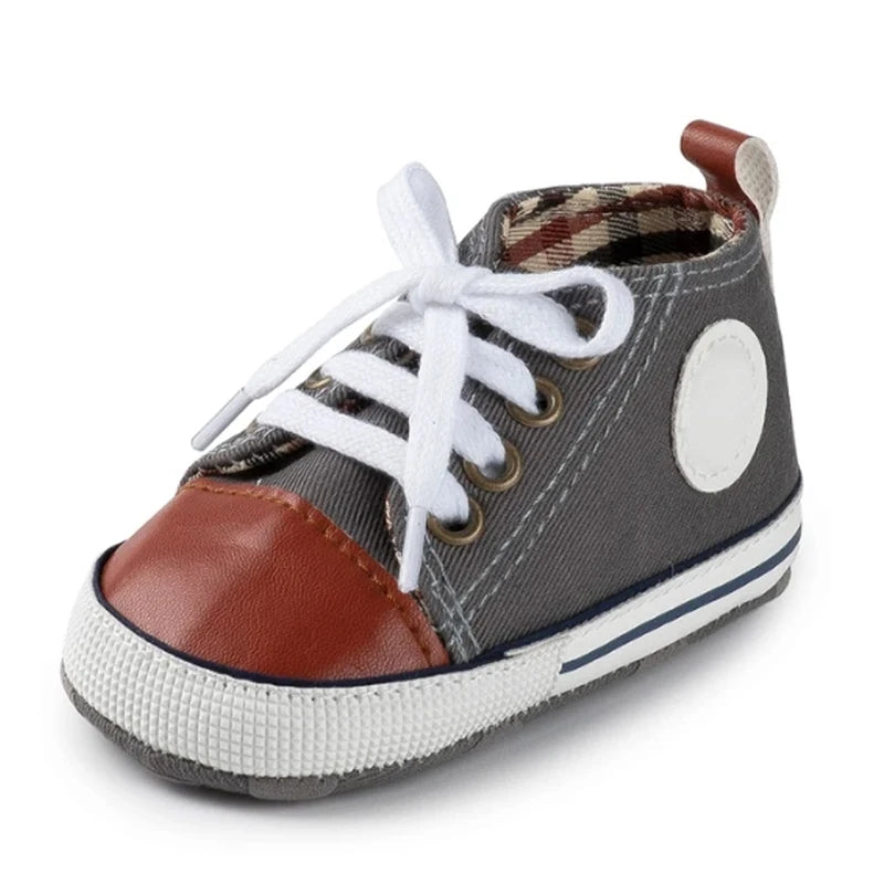 New Baby Shoes Boys Girls Classic Canvas Casual Sneakers Newborn First Walker Toddler Soft Sole Non-Slip Walking Shoes D2486