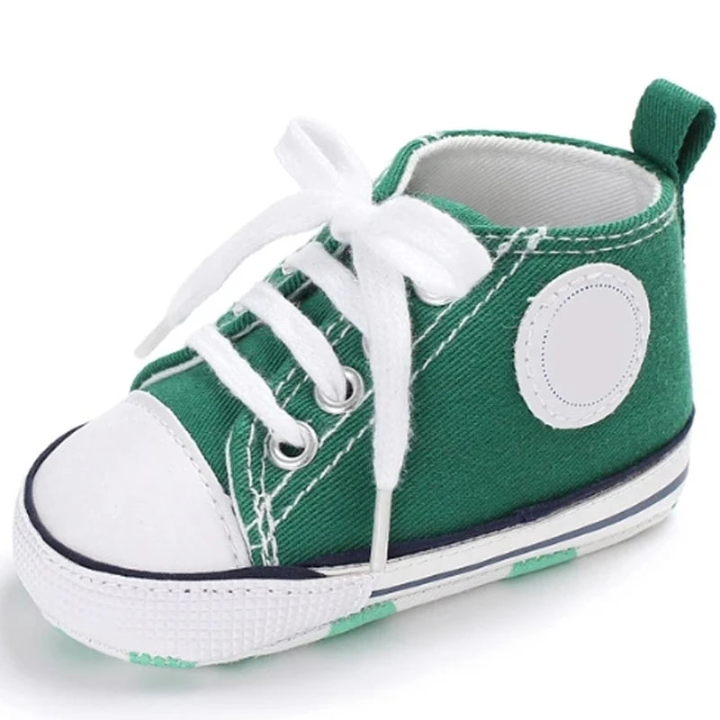 New Baby Shoes Boys Girls Classic Canvas Casual Sneakers Newborn First Walker Toddler Soft Sole Non-Slip Walking Shoes D2486